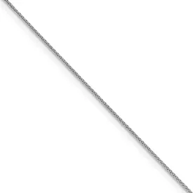 0.65mm 14k White Gold Diamond Cut Spiga Pendant Chain Necklace