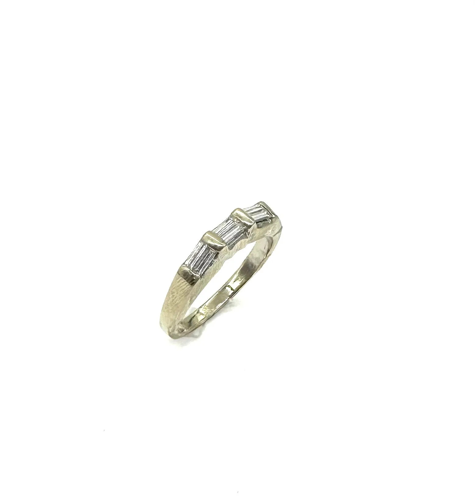 1/2 CTW Baguette Diamond Band in 14K White Gold