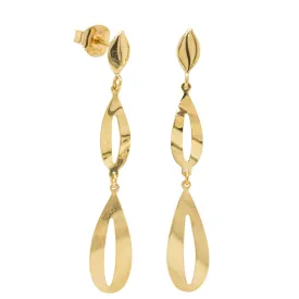 14ct Yellow Gold Campari Drop Earrings