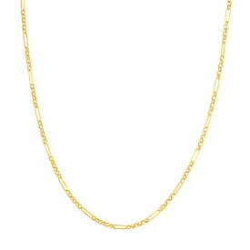 14k Gold Hollow Rolo Chain Necklace