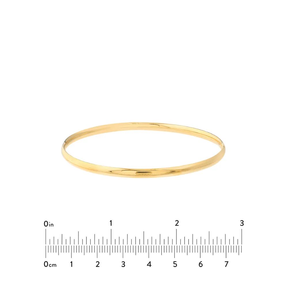 14k Gold Stackable Polished Slip-On Bangle