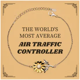 Air Traffic Controller Sunflower Bracelet - The Worlds Most Unique Gift for Graduation, Birthday, and Holidays, Engraved with Confidence and Hope