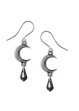 Alchemy Tears of the Moon Earrings Black