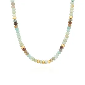 Anna Beck Amazonite and Gold Beaded Necklace