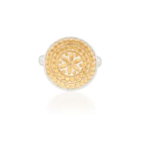 Anna Beck Gold Silver Classic Flower Dish Ring