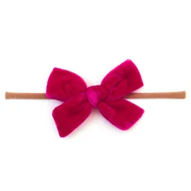 Baby Bow - Hot Pink Velvet