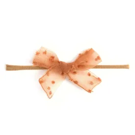 Baby Bow - Sugar Almond Sheer Dot