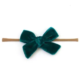 Baby Bow - Teal Velvet