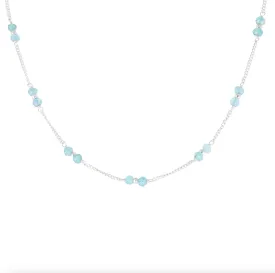 Beaded Apatite Silver Necklace