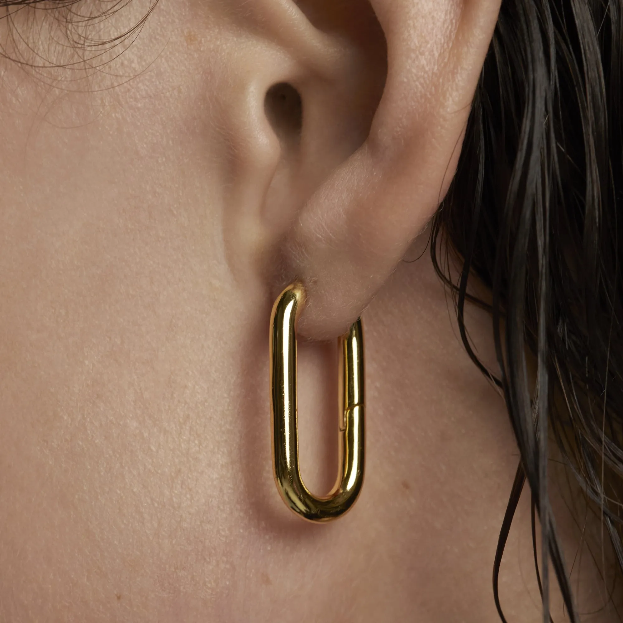 Beat Gold Hoop Earrings