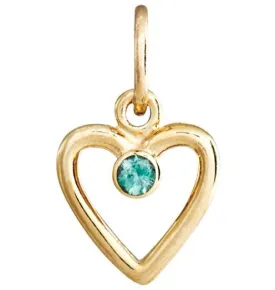 Birthstone Heart Charm With Alexandrite