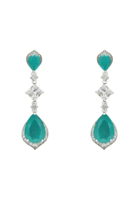 Celeste Teardrop Earrings Paraiba Tourmaline Silver