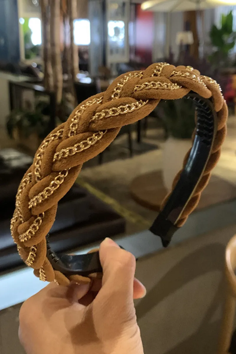 CHAIN DECOR WIDE HEADBAND