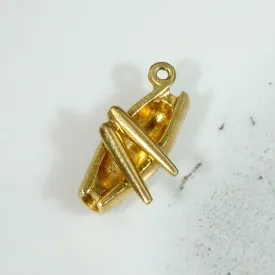 Chubby Minimalist Canoe Charm in 18ct Gold