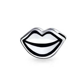 Couples Valentine Sexy Smile Kissing Lips Perfume Bead .925 Silver