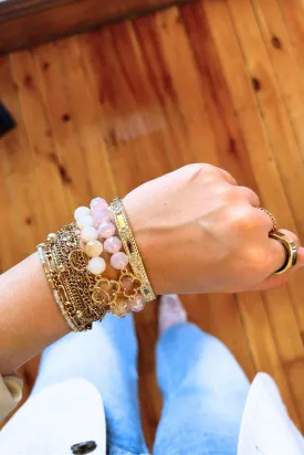 Crystal Clover Stacking Bracelet