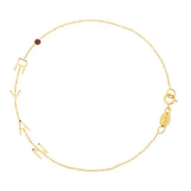 Custom Gold Bracelet - 5 Letters