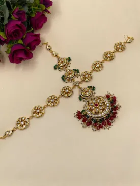 Designer Kundan Bridal Sheeshphool Matha Patti With Tikka By Gehna Shop