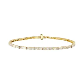 Diamond Double Row Eternity Bracelet