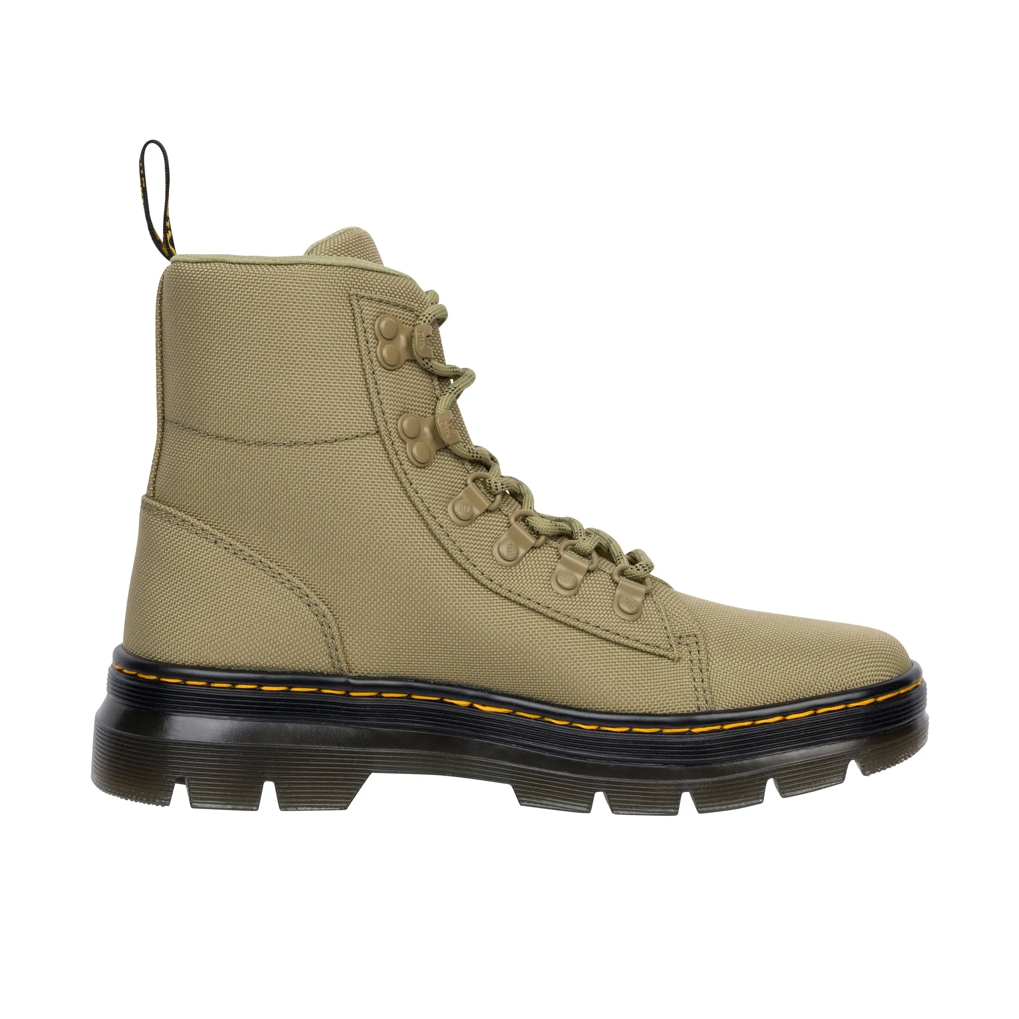 Dr. Martens Combs W Extra Tough 50/50 Boots in Muted Olive - Durable Womens Footwear