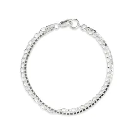 Duo Venetian Bracelet - Sterling Silver