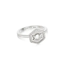 Estée Lalonde Goddess Hexagonal Ring Sterling Silver