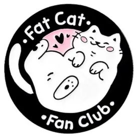 Fat Cat Fan Club Enamel Lapel Pin