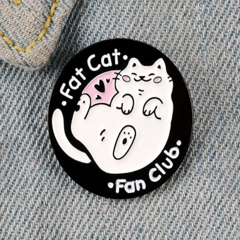 Fat Cat Fan Club Enamel Lapel Pin