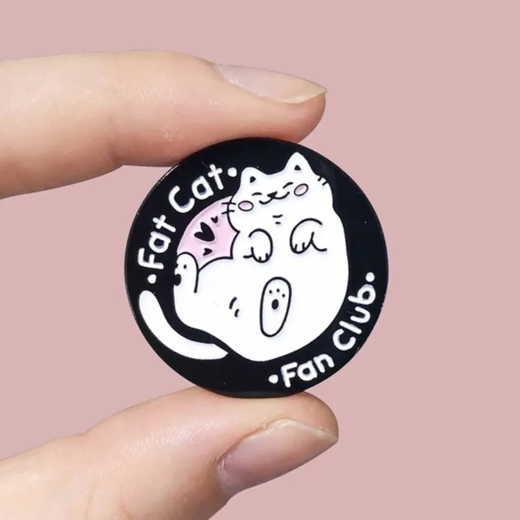 Fat Cat Fan Club Enamel Lapel Pin