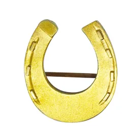 Gold Horseshoe Brooch