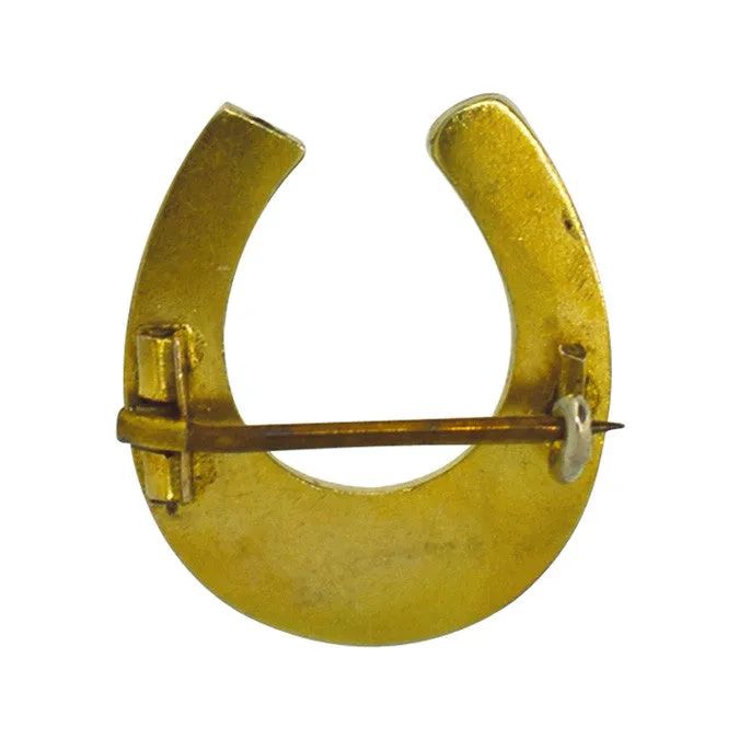 Gold Horseshoe Brooch