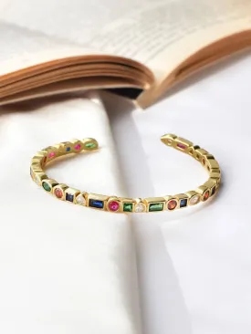 Golden Girl Multi-Color Cuff Bracelet