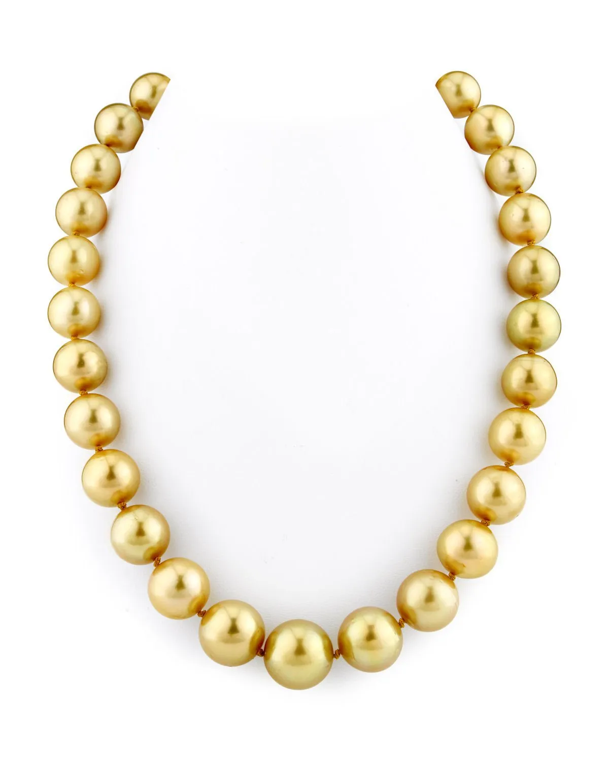 Golden South Sea Pearl Necklace, 12.0-15.0mm - AAA Quality