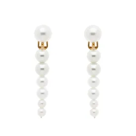 Graduated Pearl Drop Clip Earrings