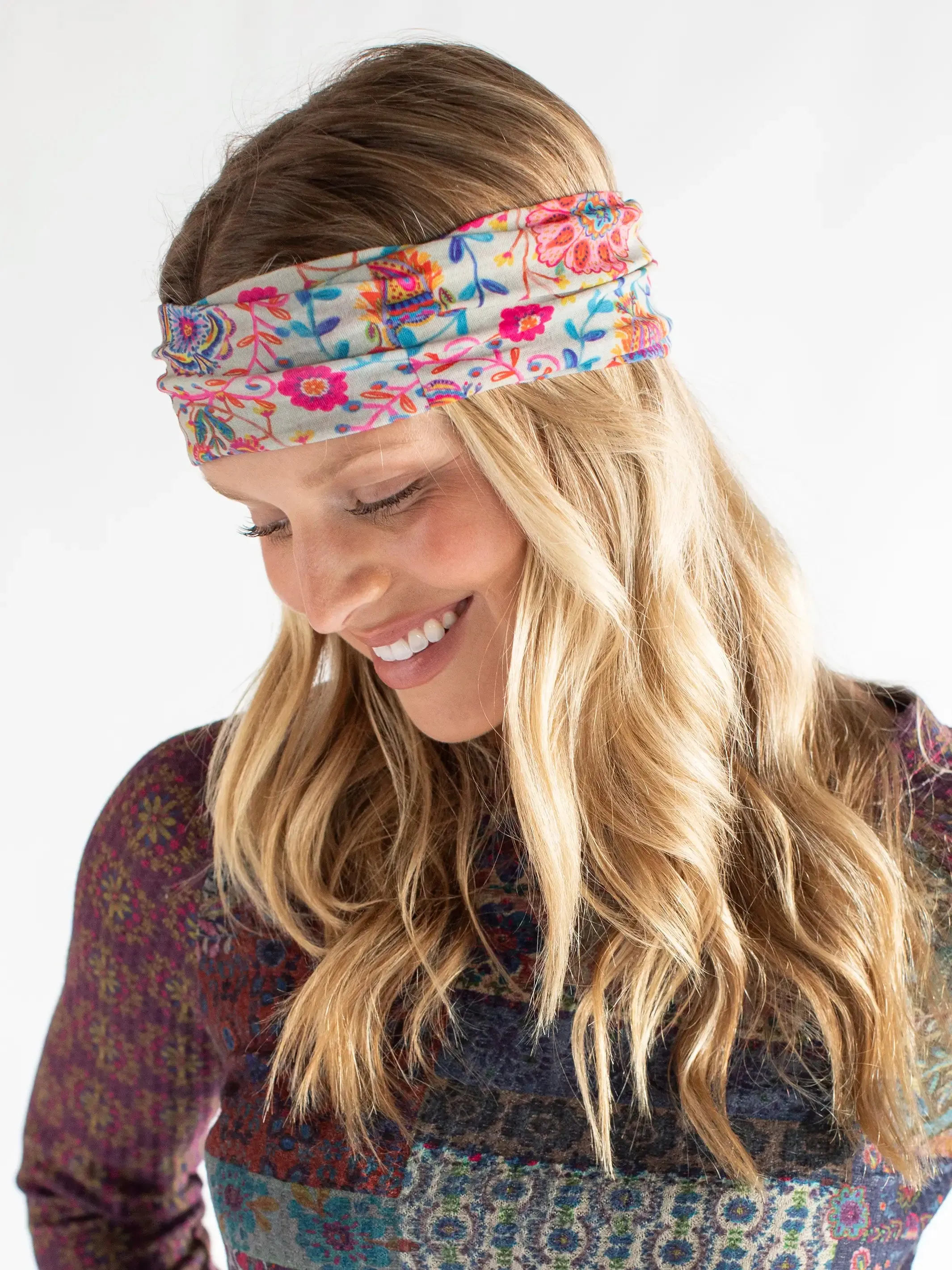 Half Boho Bandeau® Headband - Cream Folk