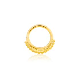 J-71 Junipurr Gold Beaded Seam Ring (Yellow Gold)