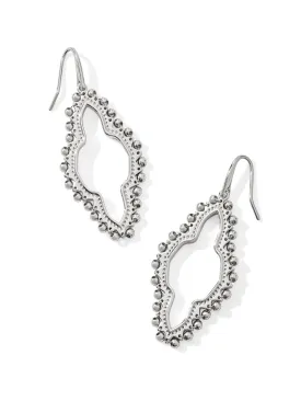 Kendra Scott Abbie Beaded Open Frame Earrings - Silver