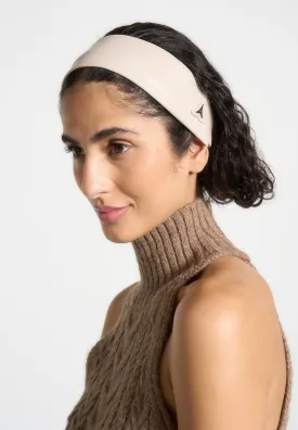 Leather Eiffel Headband - Beige