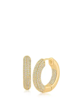 Pave Hoop Earrings.