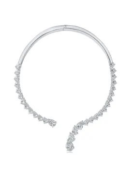 Pear CZ Collar Necklace