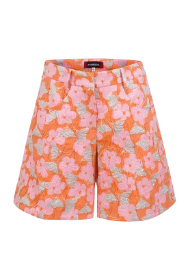 Pink Jaquard Shorts