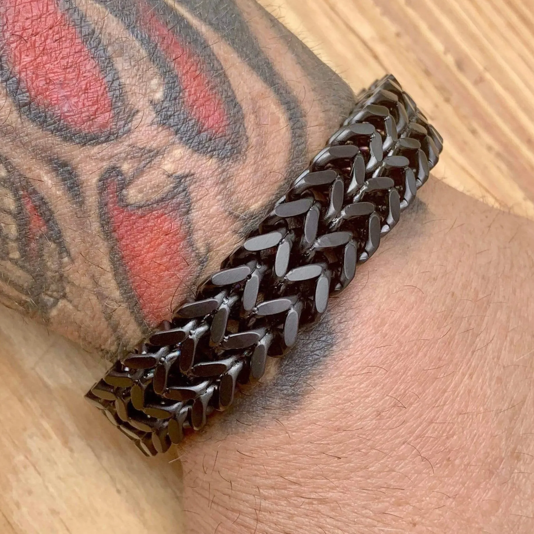 "Viking King" Bracelet - Classic - Matte Black - 3/4 inch wide - B02