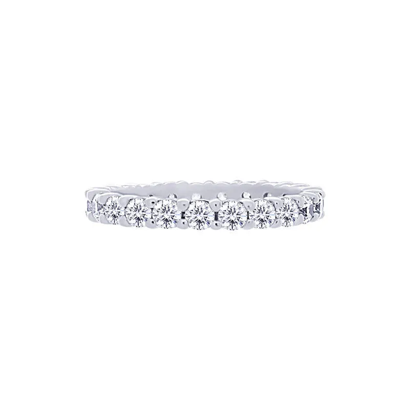 Shared-prong 1.25 Carat Diamond Eternity Wedding Band