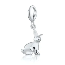 Silver Bunny Charm