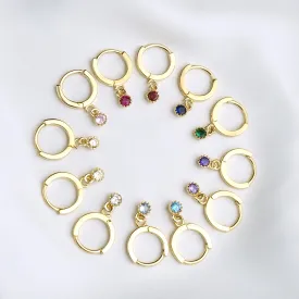 Small Birthstone Earring