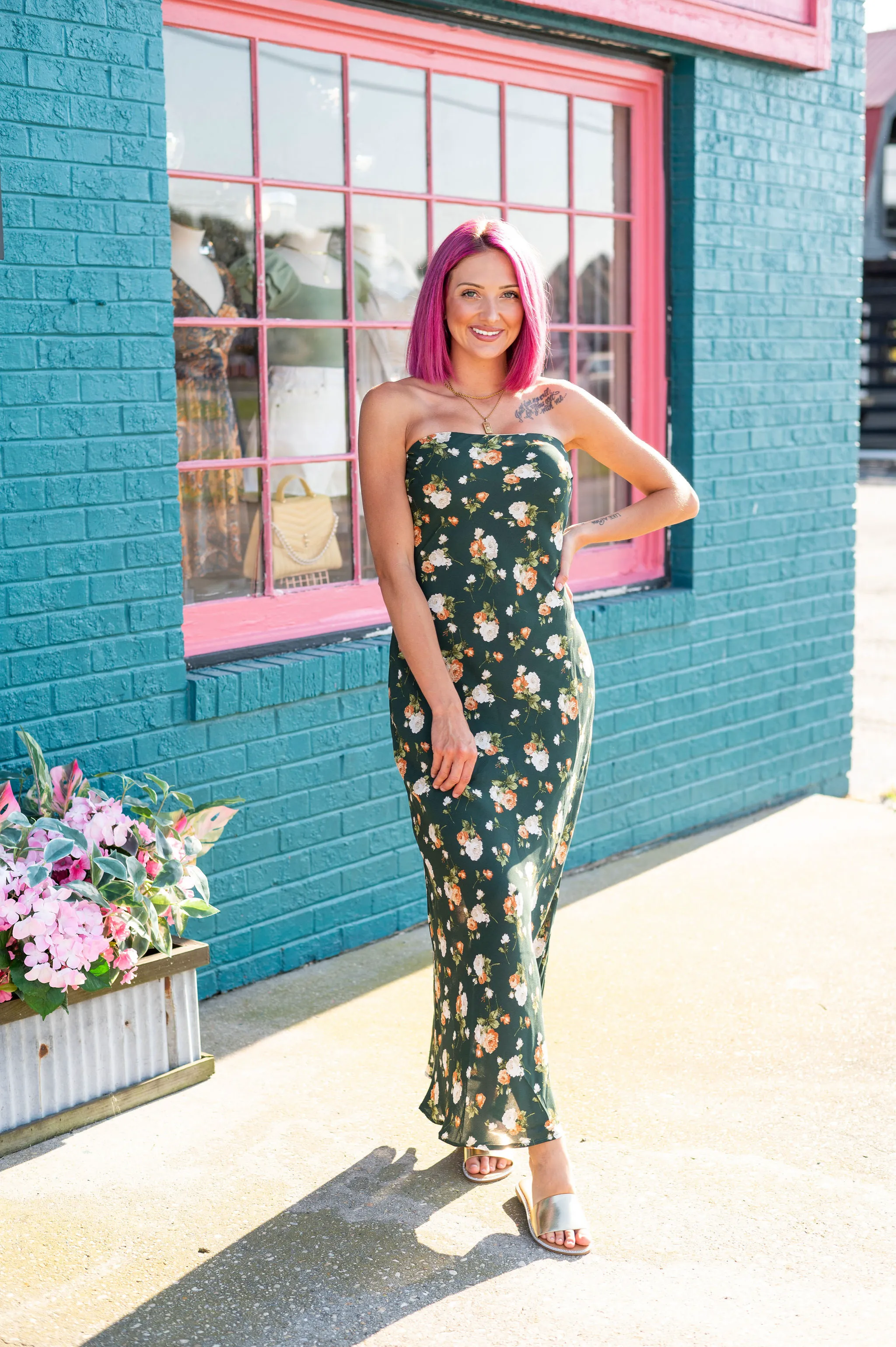 Something More Floral Tube Dress