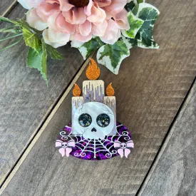 Spooky Candle Brooch (Last Chance!)