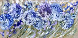 Spring agapanthus and hidden blue wrens -art print