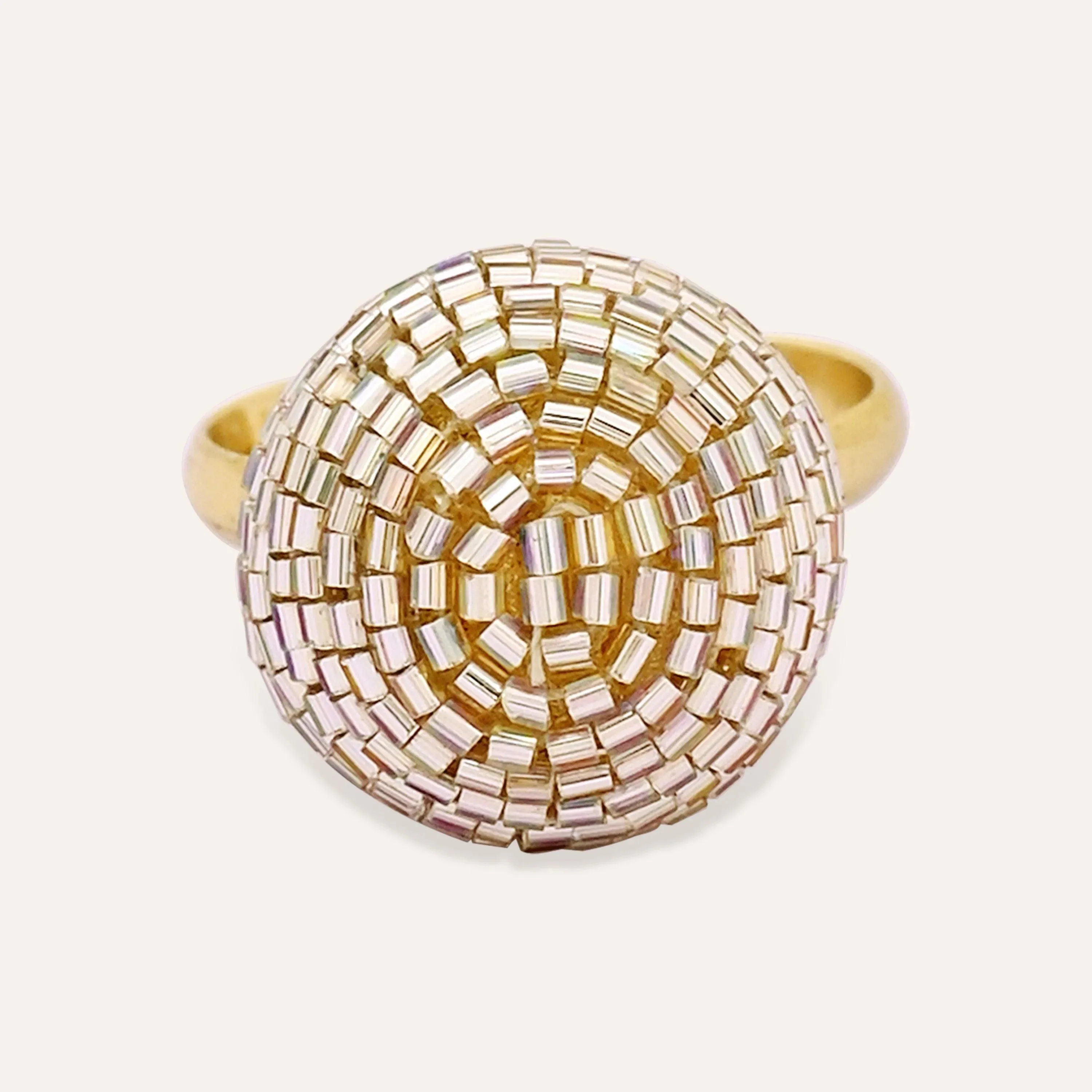 TFC Festive Stunner Gold Statement Adjustable Ring