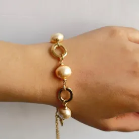 TFC Nifty Pearl Gold Plated Bracelet